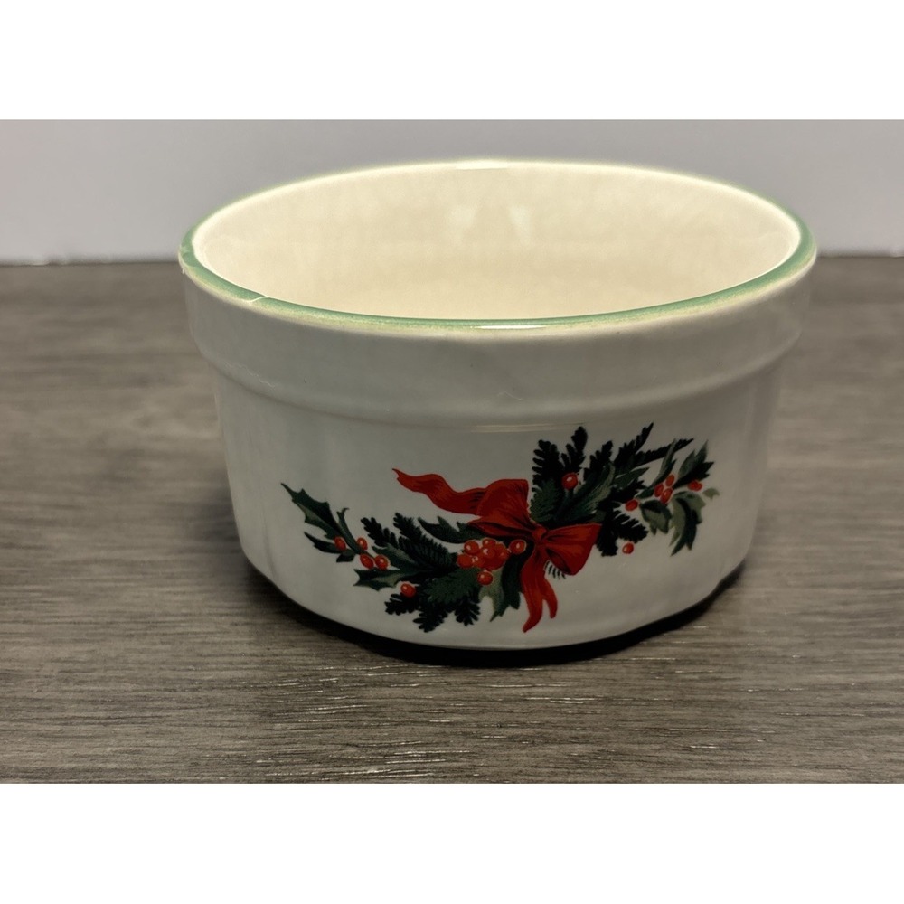 Vtg 1980's Pfaltzgraff  Stoneware "Christmas Heritage" Individual Dip Bowl‎ 4.5"